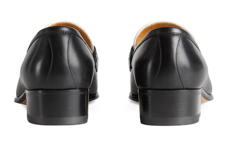 Shop (Women) Gucci Loafer with Web and Interlocking G 'Black White' 674662-1W6B0-1170