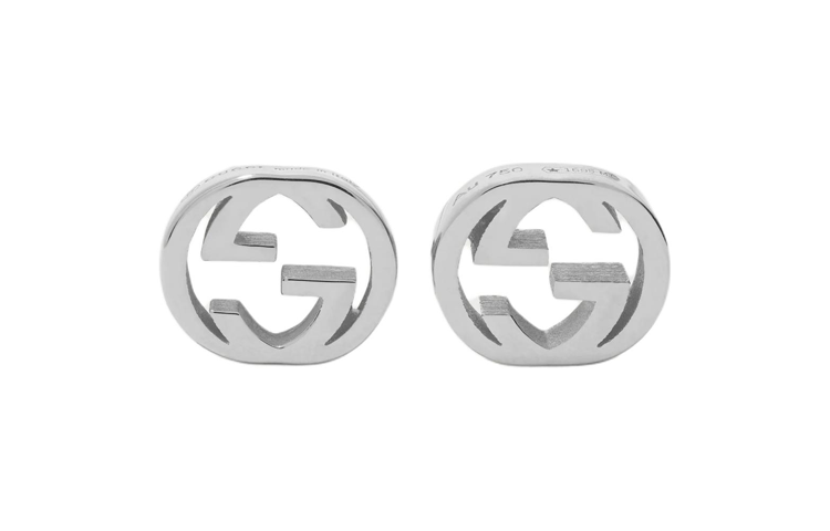 Order (Women) GUCCI Logo 18K White Gold Earrings Silver  Fashion Jewelry. 34344356237210393