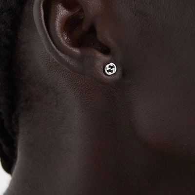 (Women) GUCCI Logo 18K White Gold Earrings Silver Fashion Jewelry. 34344356237210393 Purchase (Women) GUCCI Logo 18K White Gold Earrings Silver Fashion Jewelry. 34344356237210393