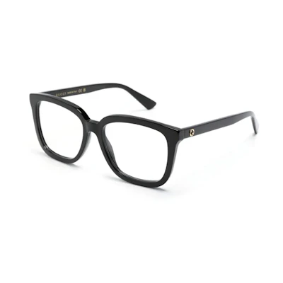 (Women) GUCCI Logo Acetate Square Optical Frame for Women - Black GG1319O
