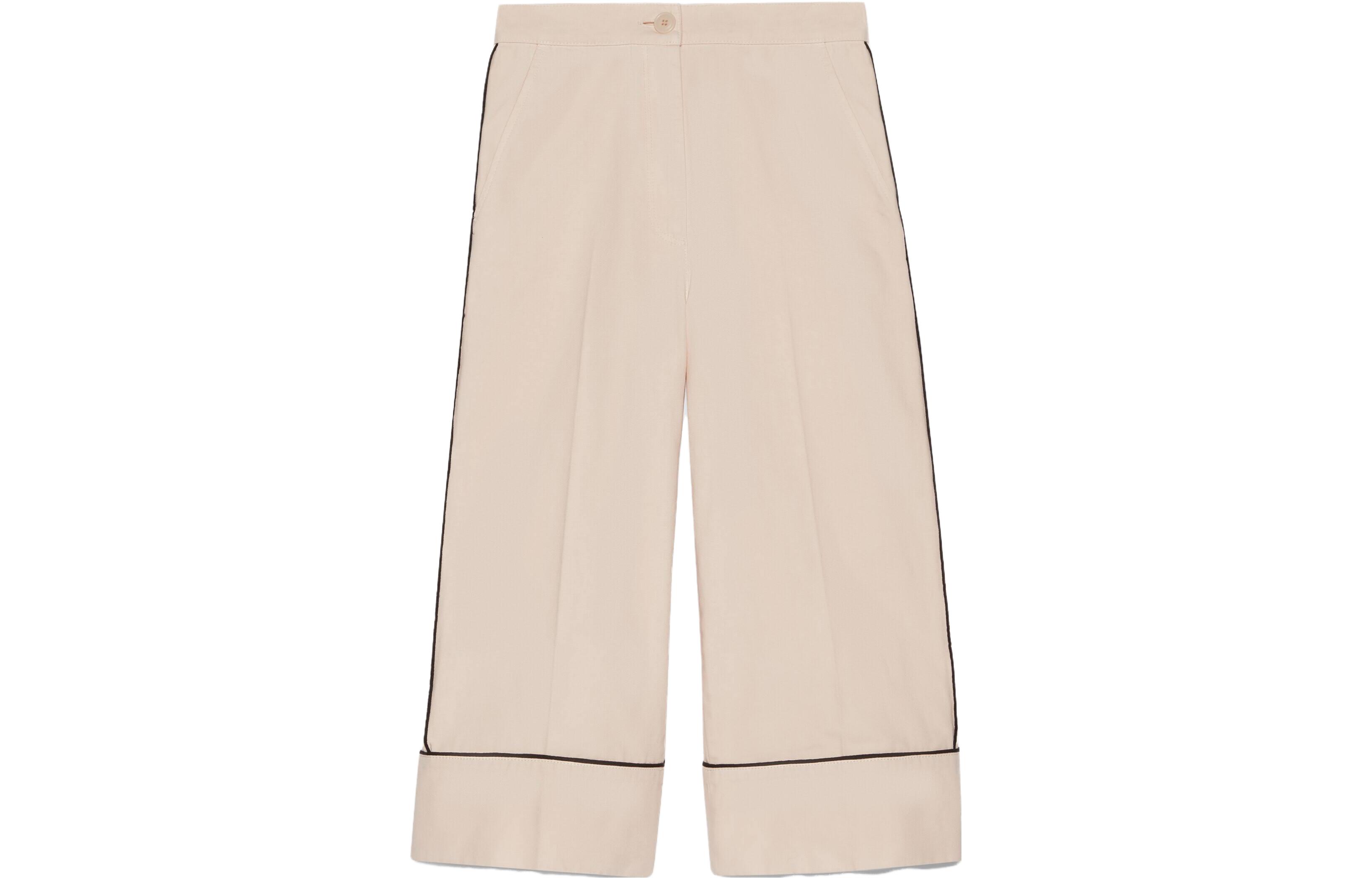 (Women) Gucci Logo Animal Patch Ivory Casual Pants 737773-XDCFE-9101