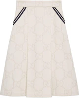 (Women) Gucci Logo Beige Diamond Pattern Mid-Length Casual Knit Dress for Women 691847-XDBX2-9207 (Women) Gucci Logo Beige Diamond Pattern Mid-Length Casual Knit Dress for Women 691847-XDBX2-9207