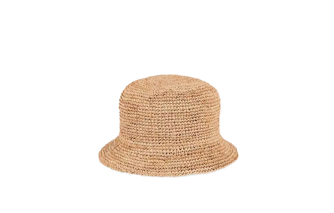 Shop (W) GUCCI Topi Bucket Logo Beige Raffia Straw Cotton. 5535743HE44