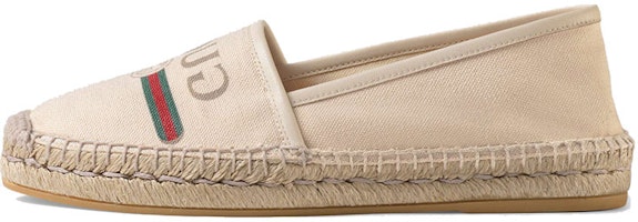 (Women) Gucci Logo Canvas Espadrilles 'Off White' 525882-9SJ10-9074 (Women) Gucci Logo Canvas Espadrilles 'Off White' 525882-9SJ10-9074