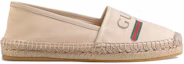 Order (W) Gucci Logo Canvas Espadrilles 'Off White' Kelabu Cair 525882-9SJ10-9074