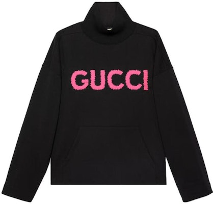 (Women) Gucci Logo Embroidered Black Turtleneck Sweatshirt 776844-XJGDL-1043 Buy (Women) Gucci Logo Embroidered Black Turtleneck Sweatshirt 776844-XJGDL-1043