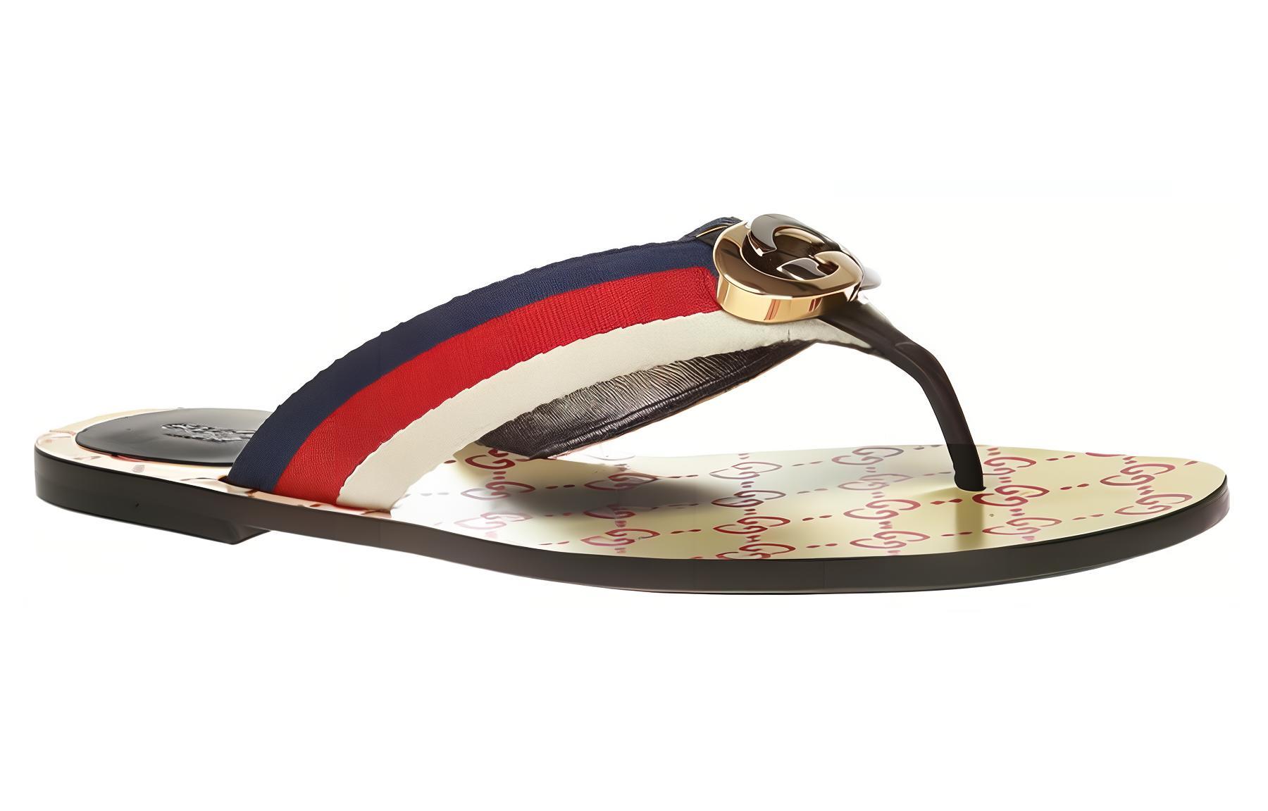 Lookbook (W) Sandal Jepit Gucci Logo Coklat 612138-H9020-9120