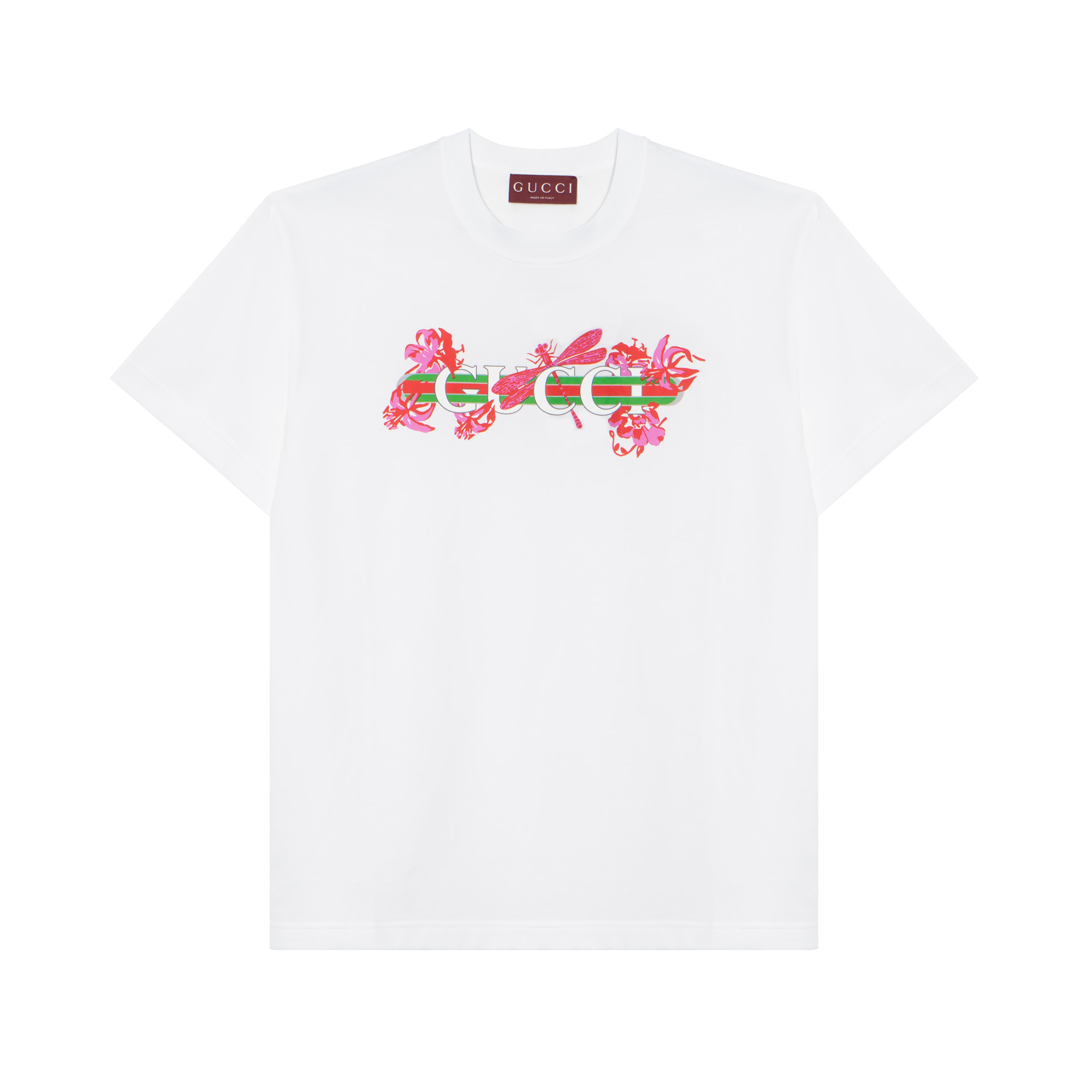 (Women) Gucci Logo Floral Print Short Sleeve T-Shirt Women Off-White SS24 788093-XJGTC-9042