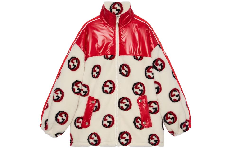 (Women) Gucci Logo Jacquard Colorblock Zip-Up Jacket 767009-XJF7Q-9330