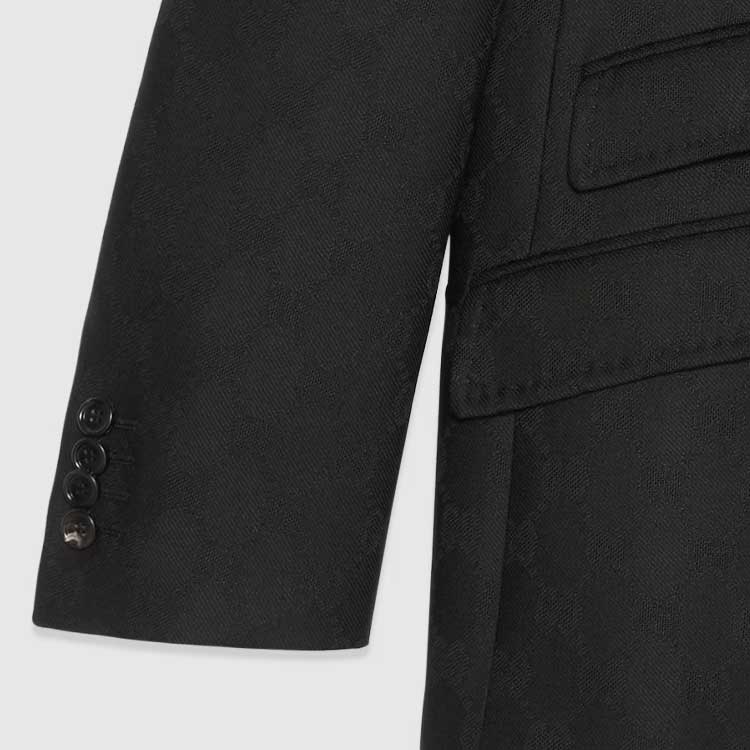 Sizing (W) GUCCI 標誌提花單排扣休閒西裝外套 女款 721089-ZAKF8-1000