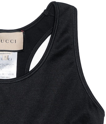 (W) GUCCI Camiseta Tejida con Logo Negra. 693086-XJDS5-1037 2
