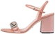 (Women) Gucci Logo Leather Sandal 'Pink' 646554-2MO60-6860
