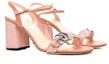 Order (Women) Gucci Logo Leather Sandal 'Pink' 646554-2MO60-6860