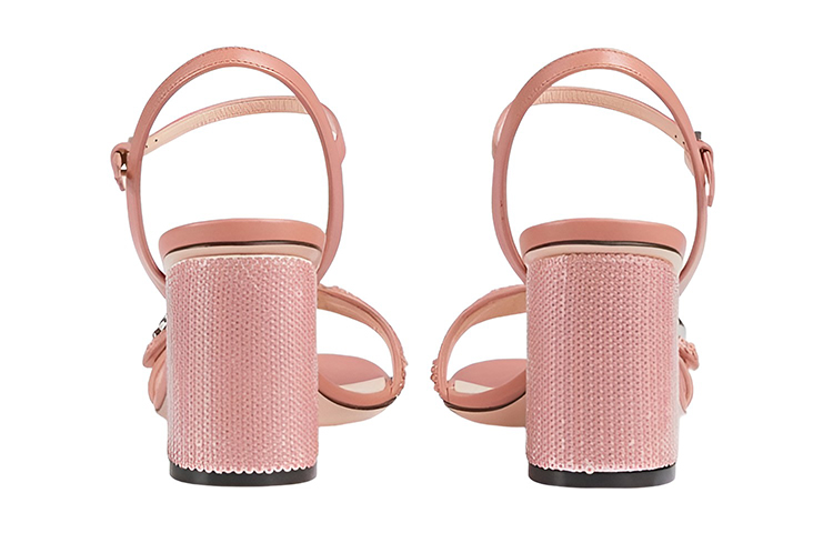 Shop (Women) Gucci Logo Leather Sandal 'Pink' 646554-2MO60-6860