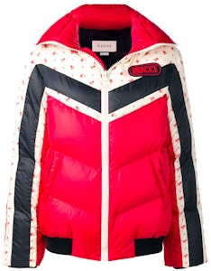 (W) Gucci Jaket Musim Dingin Merah Logo Patch 494500-ZLK32-6240 Buy (W) Gucci Jaket Musim Dingin Merah Logo Patch 494500-ZLK32-6240