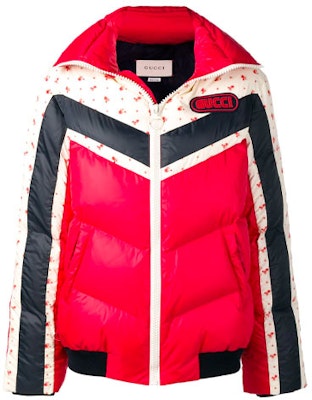 (Women) Gucci Logo Patch Down Jacket Red Winter Coat 494500-ZLK32-6240 Buy (Women) Gucci Logo Patch Down Jacket Red Winter Coat 494500-ZLK32-6240
