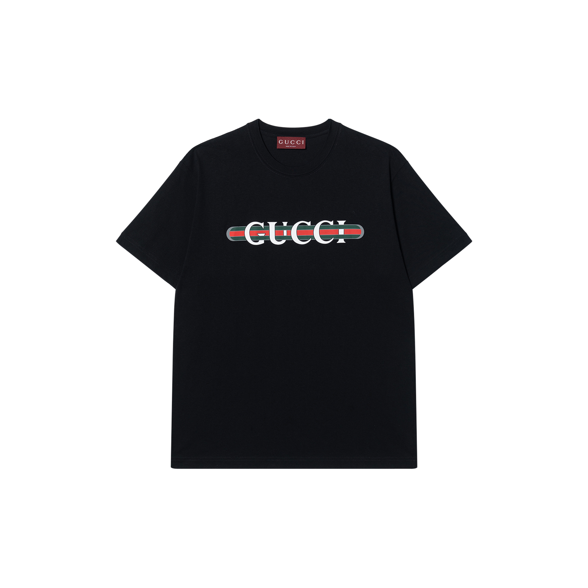 (Women) Gucci Logo Print Black Crewneck T-Shirt 788093-XJGL6-1082