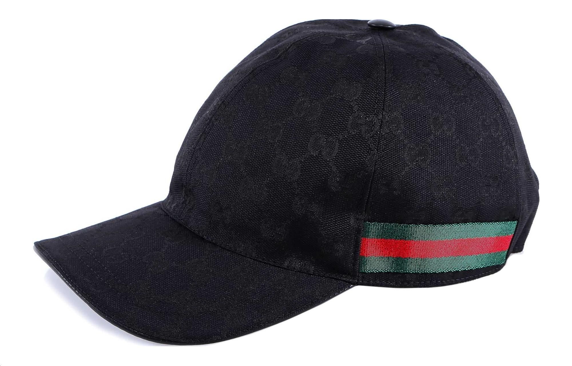 (Women) GUCCI Logo Print Black Polyester Baseball Cap 200035DKQWBG1060