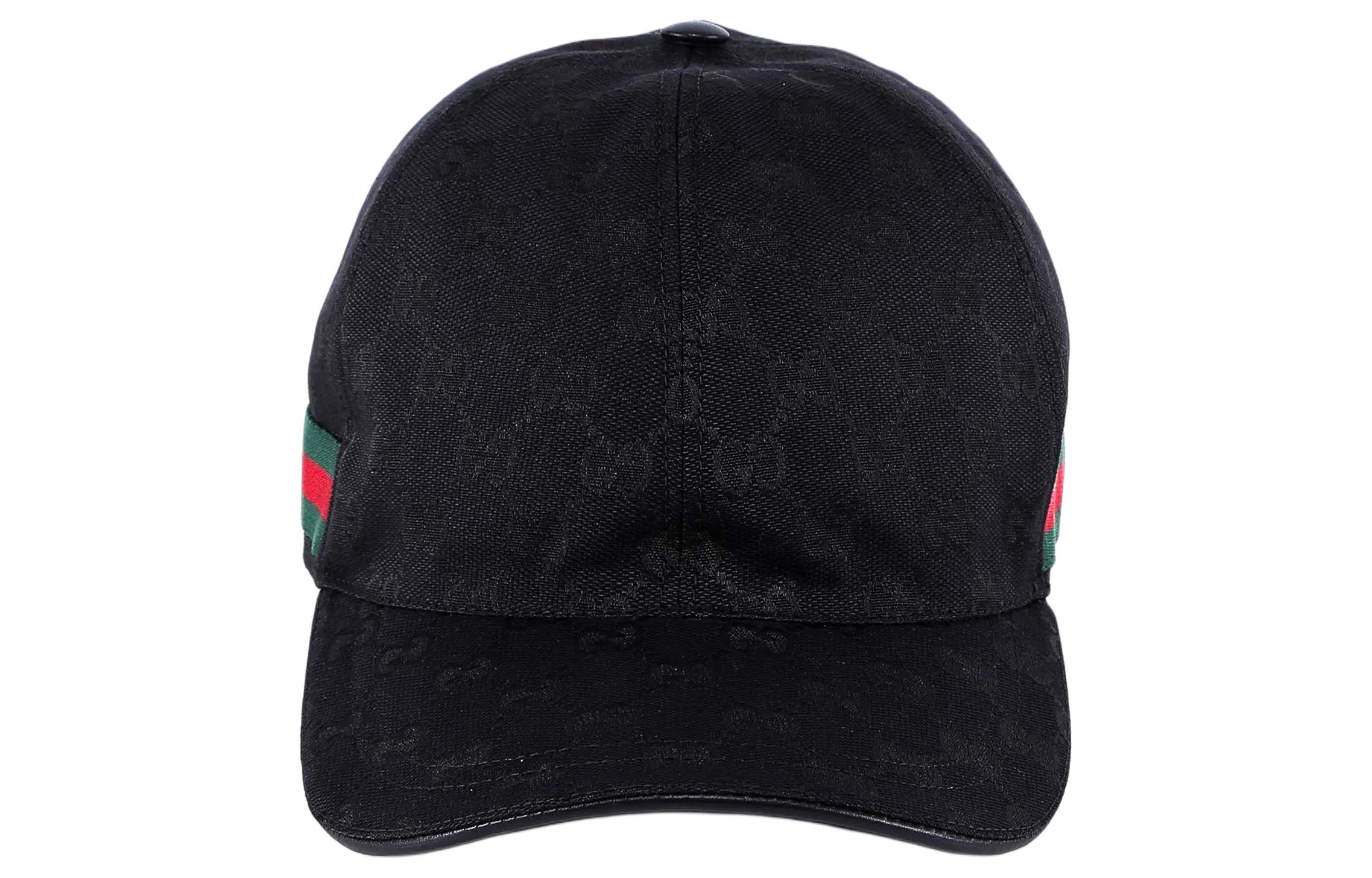 Lookbook (Women) GUCCI Logo Print Black Polyester Baseball Cap 200035DKQWBG1060