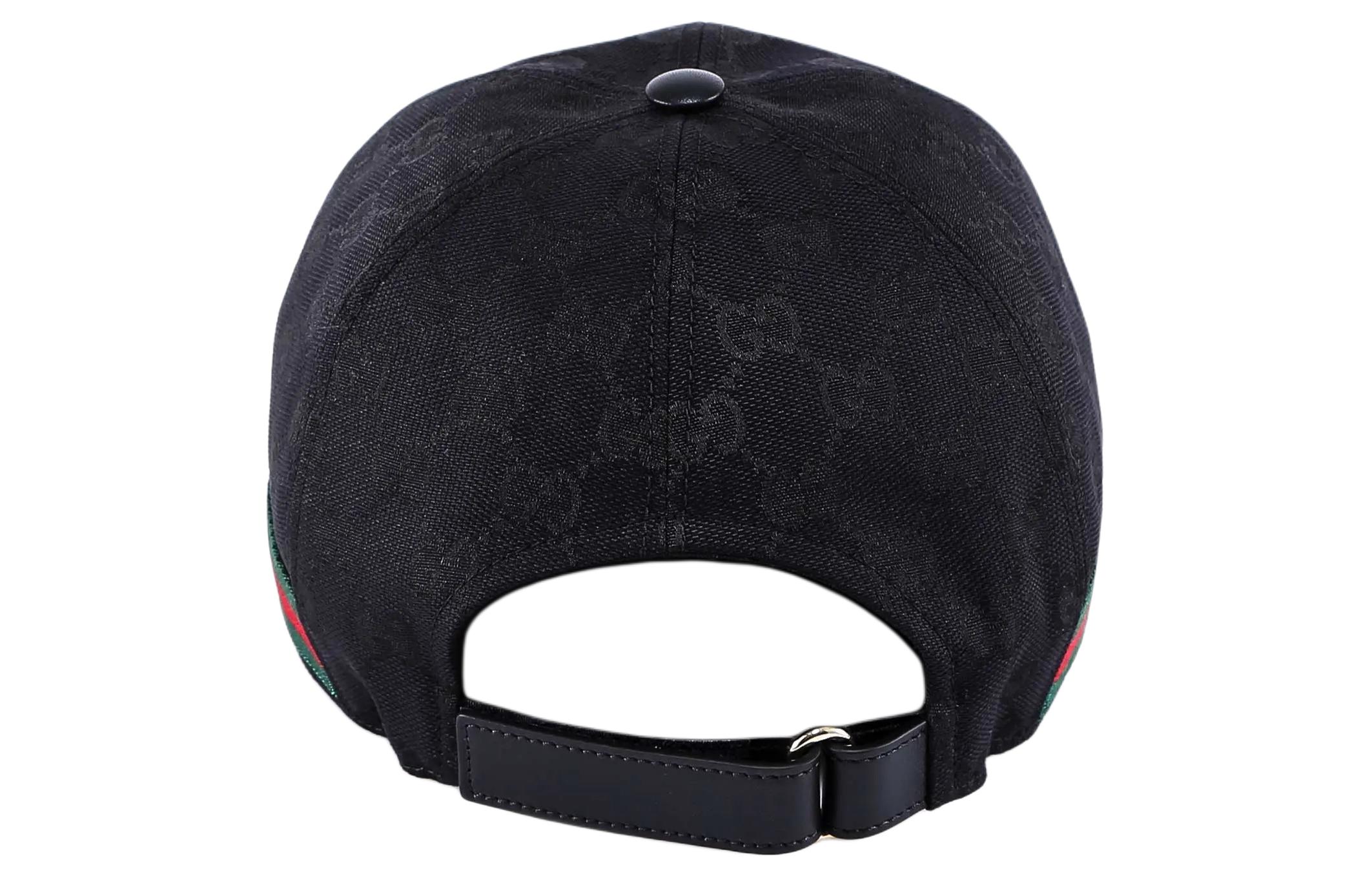 Shop (Women) GUCCI Logo Print Black Polyester Baseball Cap 200035DKQWBG1060