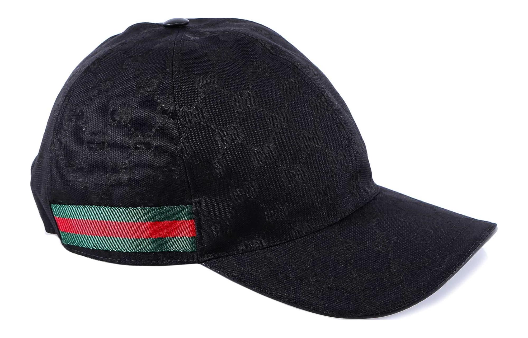 Purchase (Women) GUCCI Logo Print Black Polyester Baseball Cap 200035DKQWBG1060