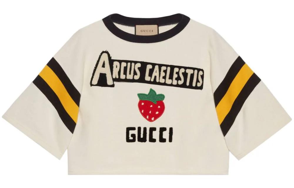 Buy (W) Gucci 復古標誌寬鬆版型短袖T恤 米白色 753579-XJFUH-9150