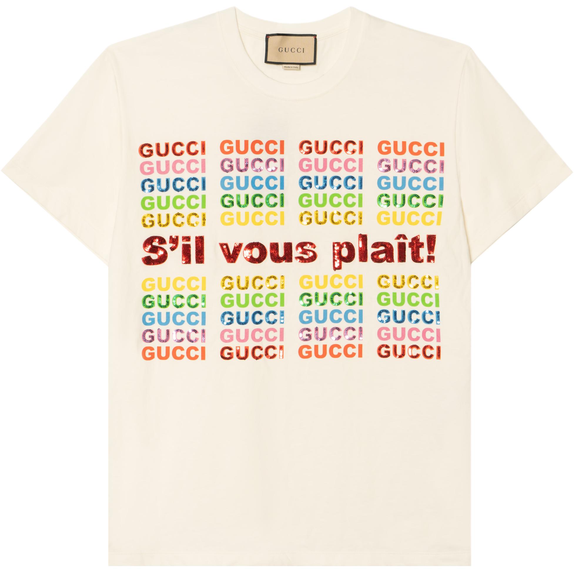(Women) Gucci Logo Print Oversized Tee SS23 Off-White 717422-XJFJT-9088