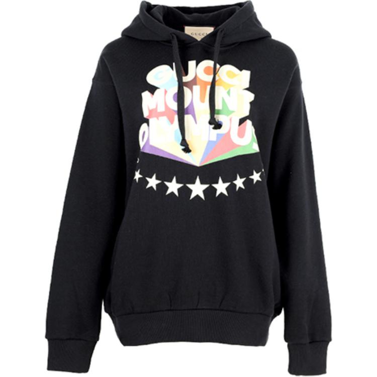 (Women) Gucci Logo Print Pullover Sweatshirt Black 615061-XJDJK-1152