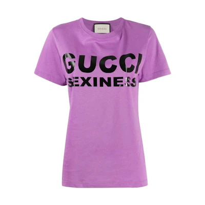 (Women) Gucci Logo Print Purple T-shirt SS23 623608-XJCLE-5103