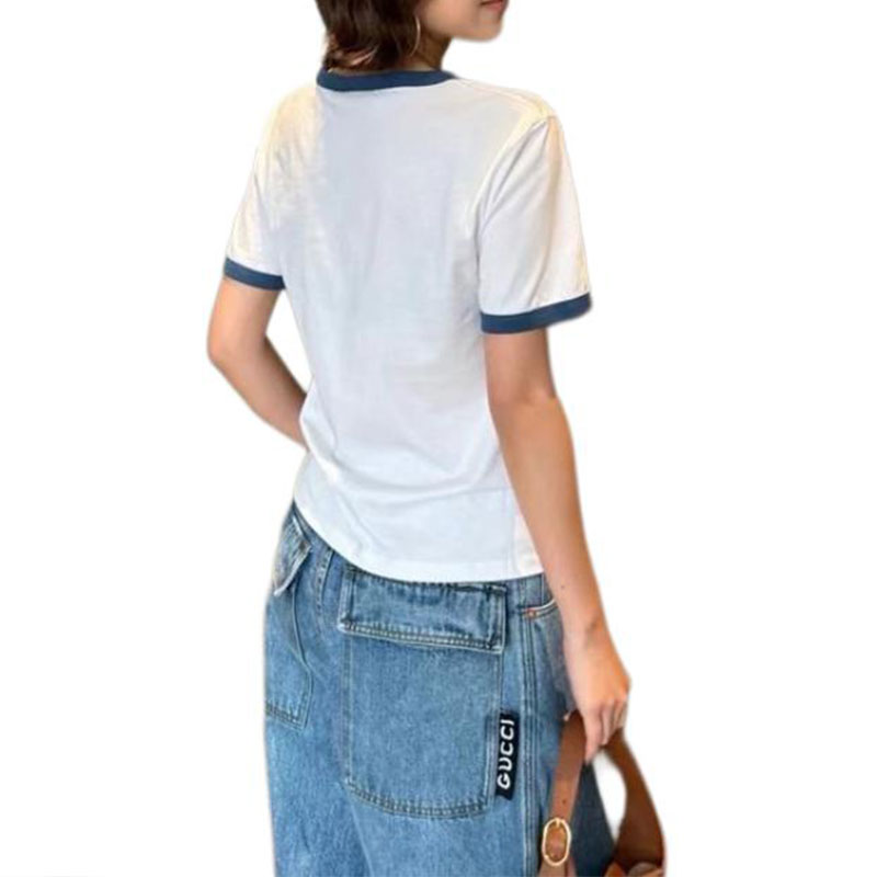 (Women) GUCCI Logo Print SS25 Regular T-Shirt Women’s White 813753-XJG5V 圖 4