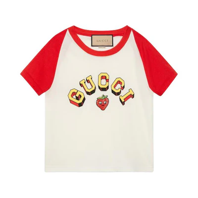(Women) Gucci Logo Print White Short-Sleeve Cropped T-Shirt 768183-XJGDI-9282