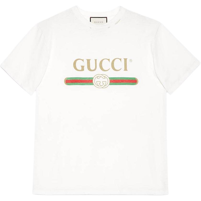 (Women) Gucci Logo Print White T-Shirt 457095-X5L89-9234