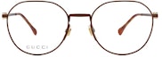 Purchase (Women) GUCCI Logo Round Optical Glasses Women’s Gold/Brown Metal Frame. GG1336O