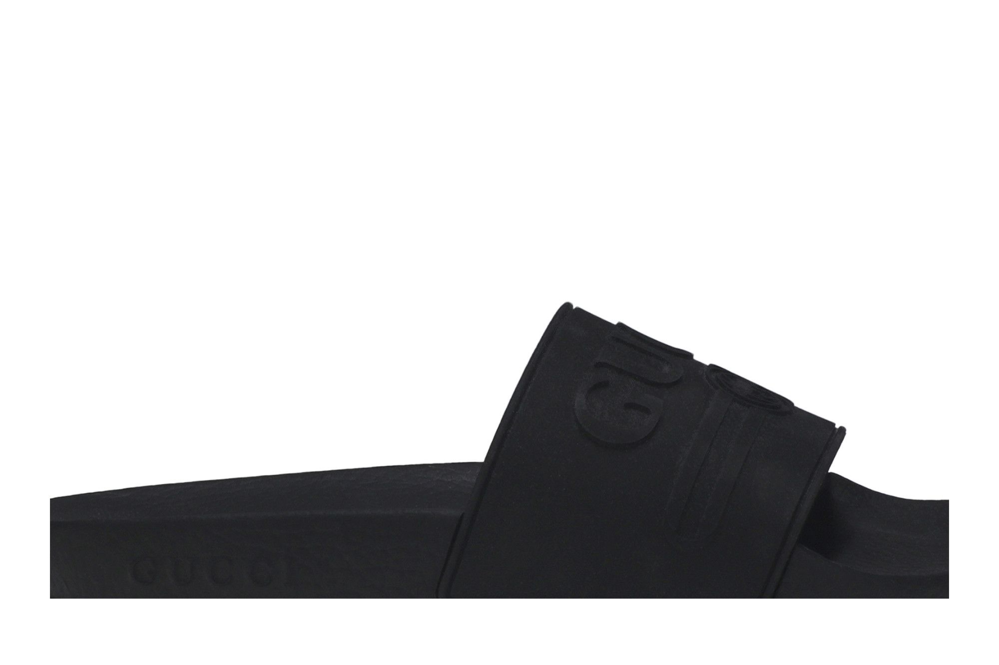 Shop (W) 古驰标志黑色橡胶拖鞋 525140-JCZ00-1031