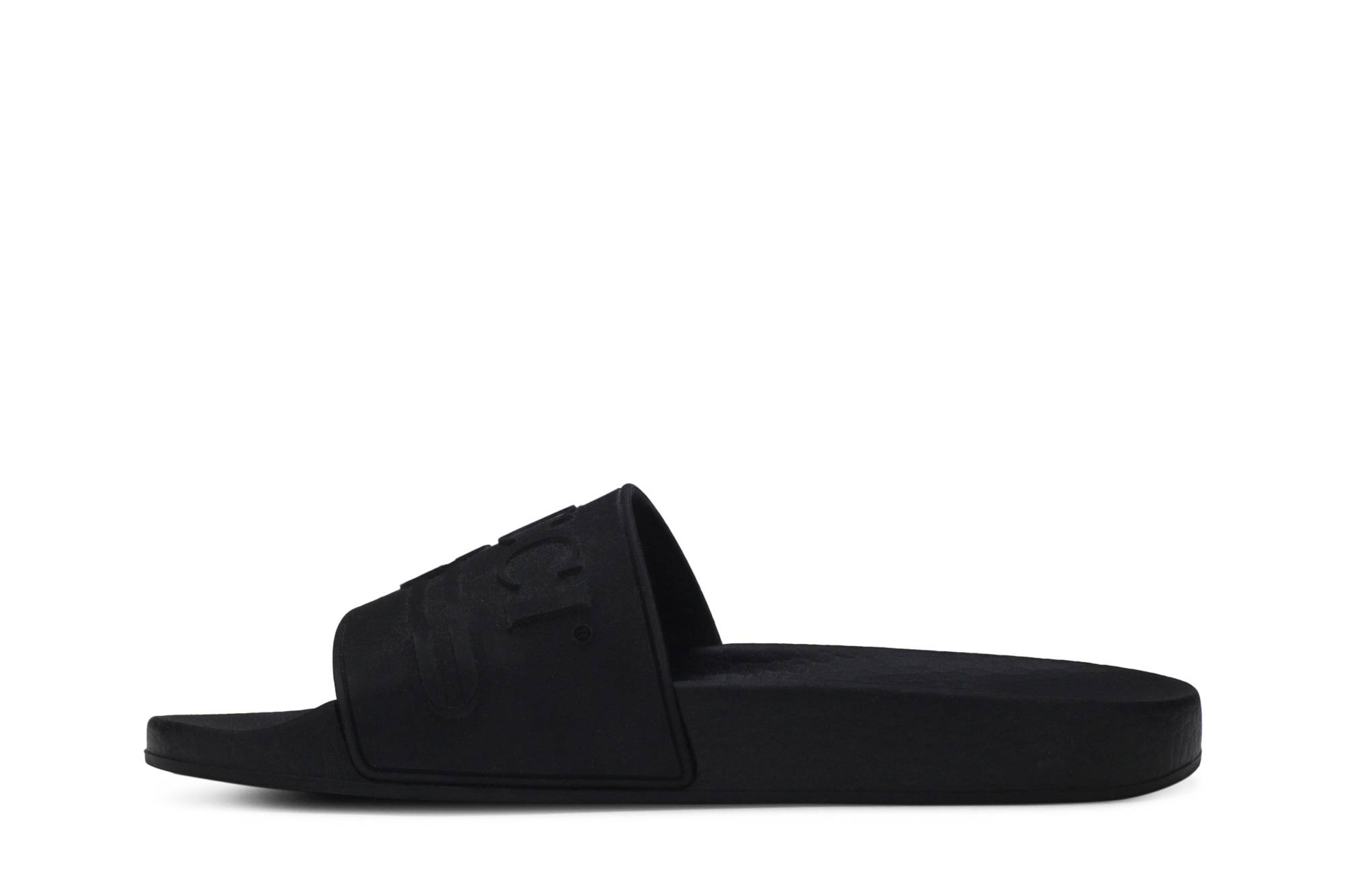 Lookbook (W) 古驰标志黑色橡胶拖鞋 525140-JCZ00-1031