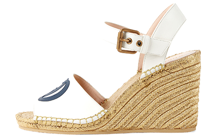 (Women) Gucci Logo Wedge Sandal 'White' 658629-C9DS0-9080