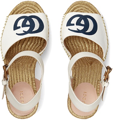 (W) Sandal Wedges Logo Gucci 'Putih' 658629-C9DS0-9080 Lookbook (W) Sandal Wedges Logo Gucci 'Putih' 658629-C9DS0-9080