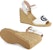 (Women) Gucci Logo Wedge Sandal 'White' 658629-C9DS0-9080