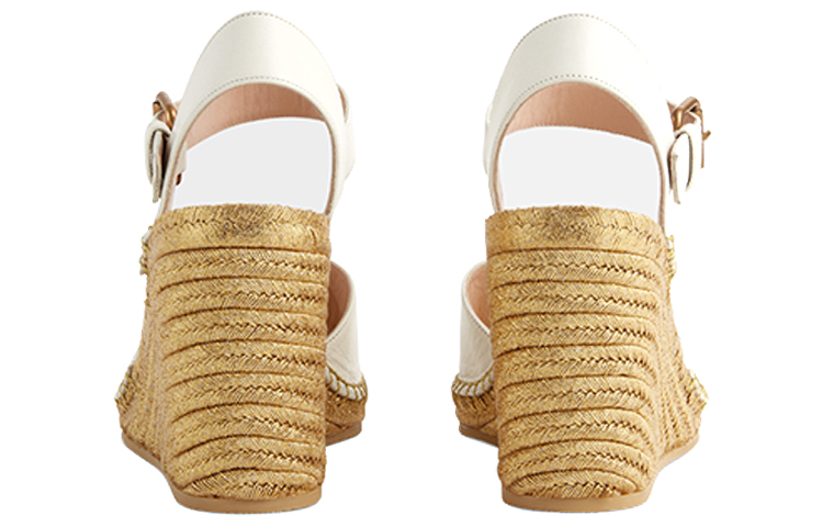 Purchase (Women) Gucci Logo Wedge Sandal 'White' 658629-C9DS0-9080