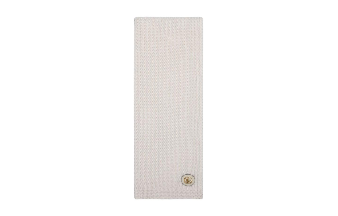 Order (Women) GUCCI Logo Wool Cashmere Scarf for Women - White. 7734263GB02