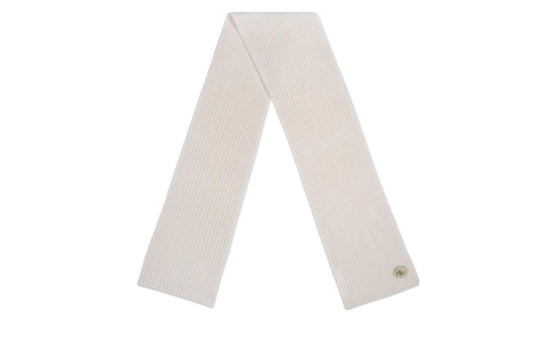 Lookbook (Women) GUCCI Logo Wool Cashmere Scarf for Women - White. 7734263GB02