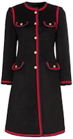(Women) Gucci Long Black Wool Coat 544855-ZHW03-1152 (Women) Gucci Long Black Wool Coat 544855-ZHW03-1152