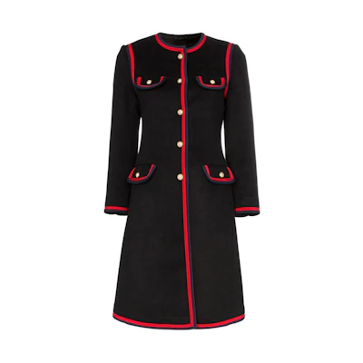 (Women) Gucci Long Black Wool Coat 544855-ZHW03-1152
