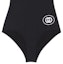 Details for (Women) GUCCI Love Parade Black Logo Print One-Piece Bikini Swimsuit for Women. 688997-XHAEV-1070