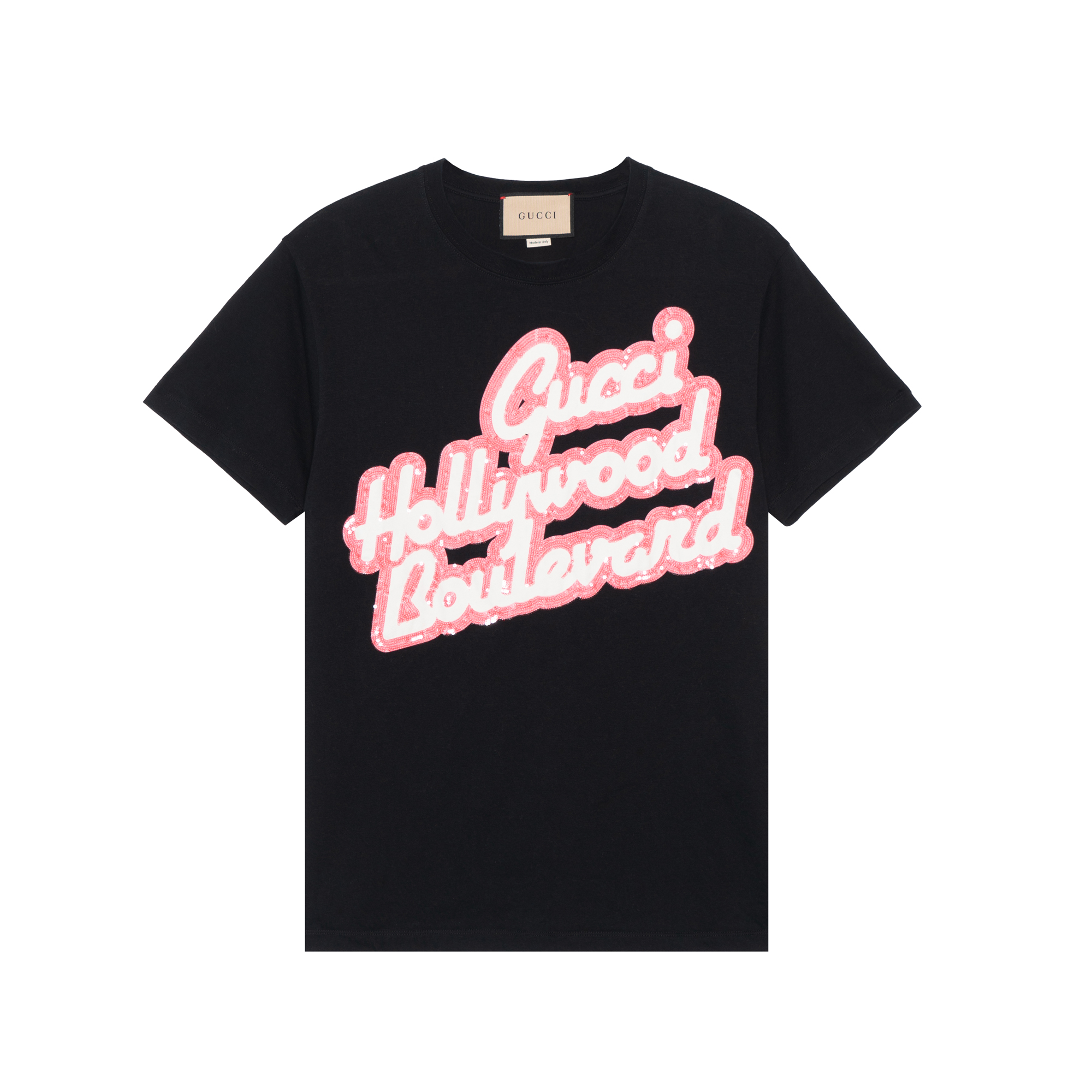 (Women) Gucci Love Parade Sequin Short Sleeve Tee Black ( FW22) 615044-XJEDW-1043