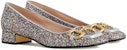 (Women) Gucci Lovelight Crystal Ballet Flat With Horsebit 'Silver' 707703-KSP20-8461