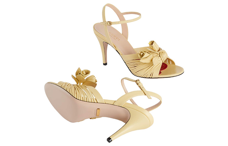 Shop (W) Gucci Lovelight Kulit Mule 'Kuning Fashion' 707742-C9D00-9327