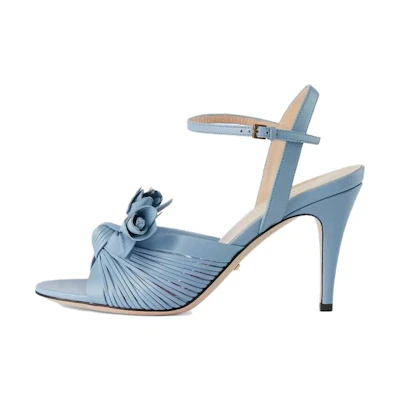 (W) Gucci Lovelight Sandal With Flower 'Light Blue'