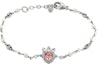 Order (Women) GUCCI Lovelight Series Double G Crystal Heart Bracelet Silver for Women. 661399-I7125-8519