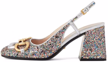 (Women) Gucci Lovelight Slingback Mid-Heel With Horsebit 707702-KSP20-8461 (Women) Gucci Lovelight Slingback Mid-Heel With Horsebit 707702-KSP20-8461